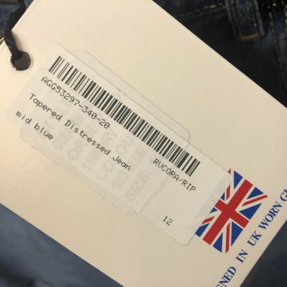 The Rockn Rev Size 8 Tapered Distressed Mom Jean - Picture 8 of 11